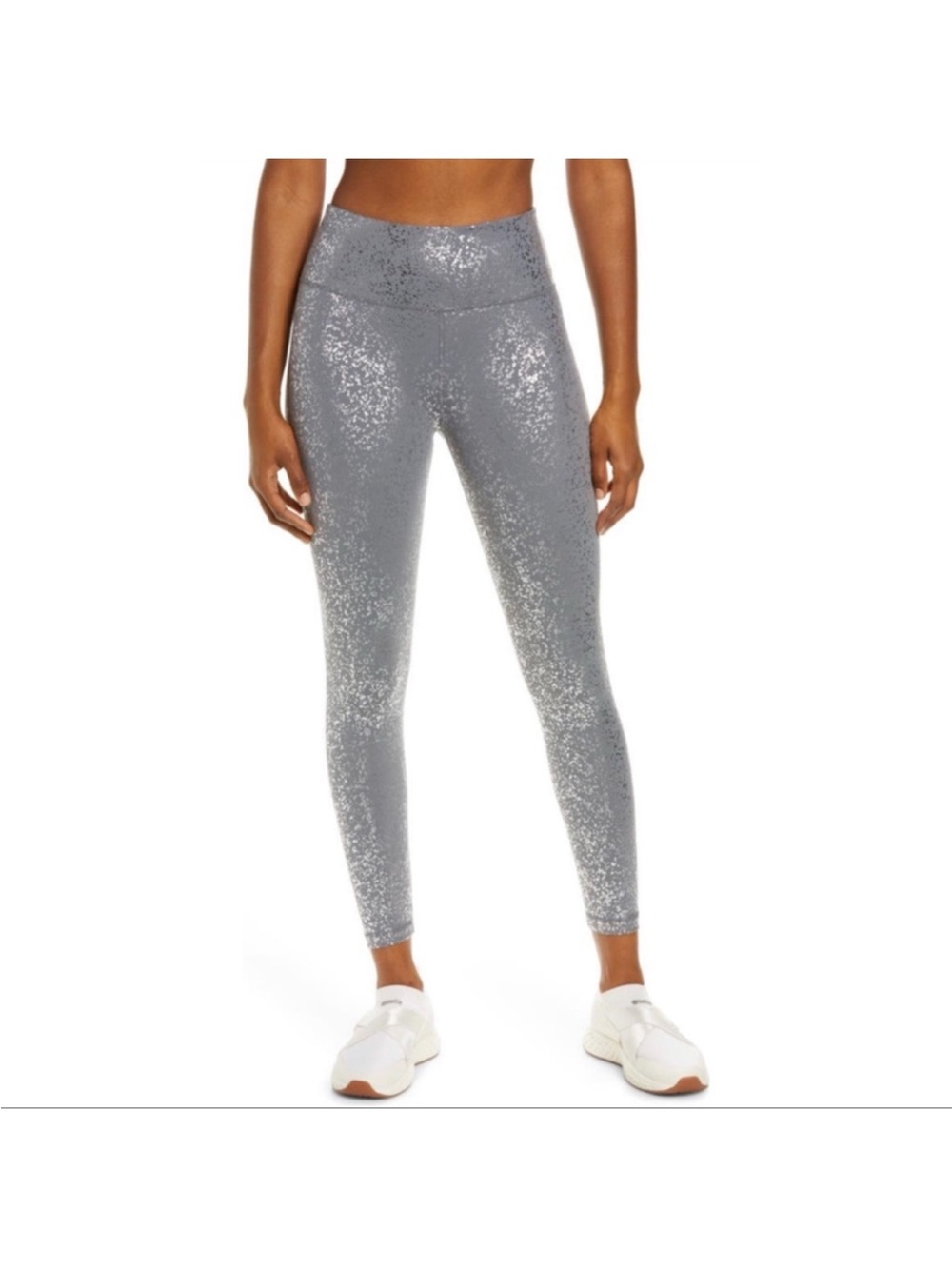 Sweaty Betty Grey Terrazzo Foil Print 7/8 Length Leggings. Size XSmall.